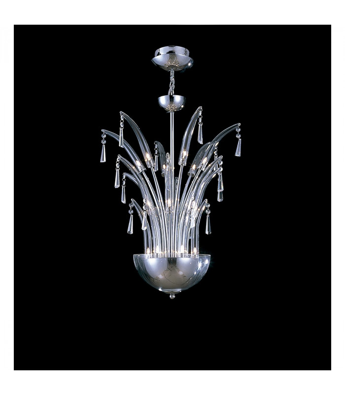 Clearance - Jasper Pendant Round 18 Light G4 Polished Chrome/Crystal NOT LED/CFL Compatible-2