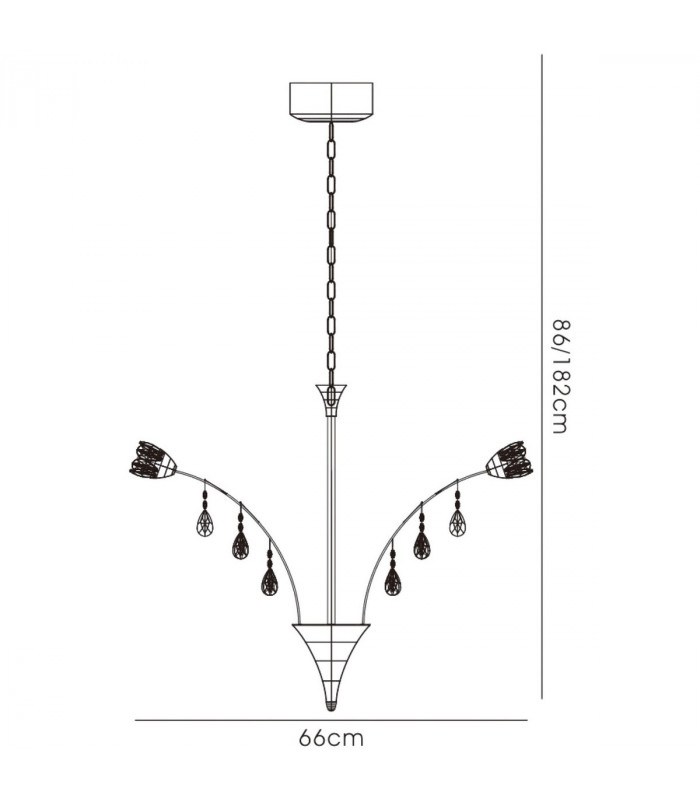 Clearance - Bouquet Pendant 18 Light G4 Polished Chrome/Crystal NOT LED/CFL Compatible-4