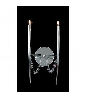 Clearance - Zest Wall Lamp 2 Light G4 Polished Chrome/Crystal NOT LED/CFL Compatible-2