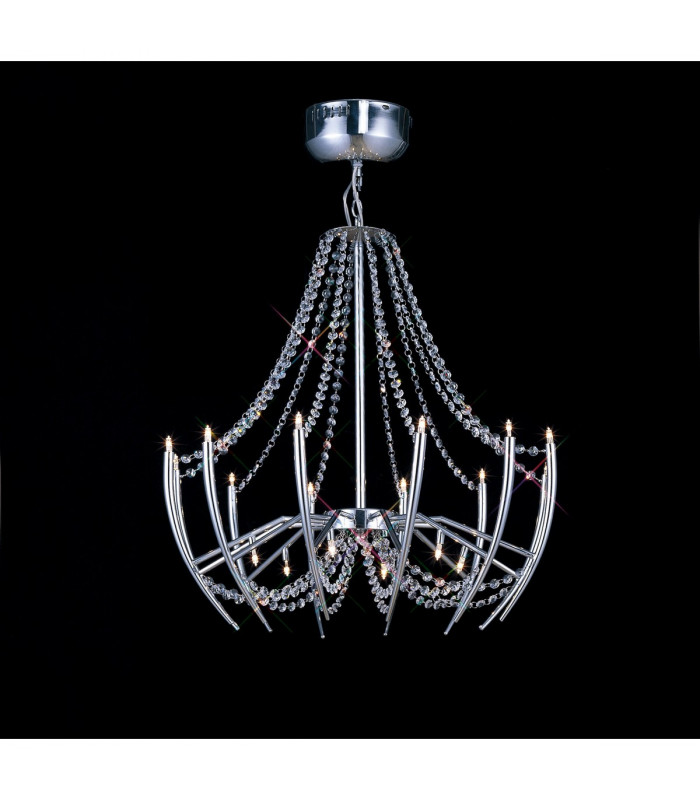 Clearance - Zest Pendant Round 18 Light G4 Polished Chrome/Crystal NOT LED/CFL Compatible-2