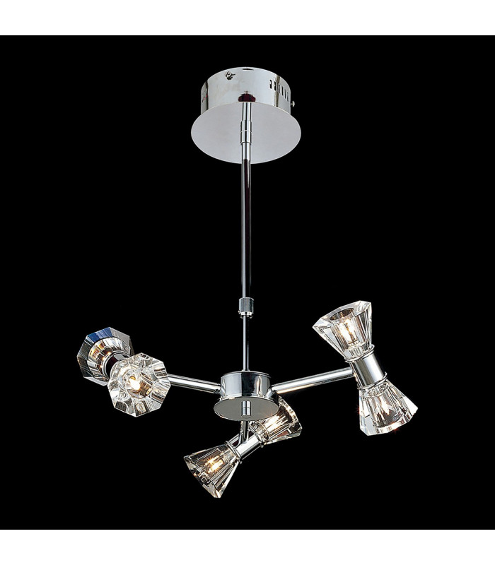 Clearance - Elisa Pendant Round 6 Light G4 Polished Chrome NOT LED/CFL Compatible-2