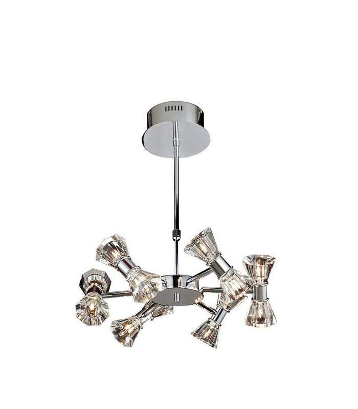 Clearance - Elisa Pendant Round 12 Light G4 Polished Chrome NOT LED/CFL Compatible-1