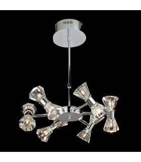 Clearance - Elisa Pendant Round 12 Light G4 Polished Chrome NOT LED/CFL Compatible-2