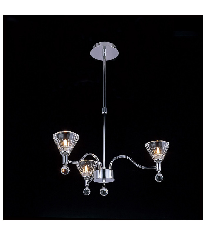 Clearance - Neptune Pendant Round 3 Light G9 Polished Chrome-2