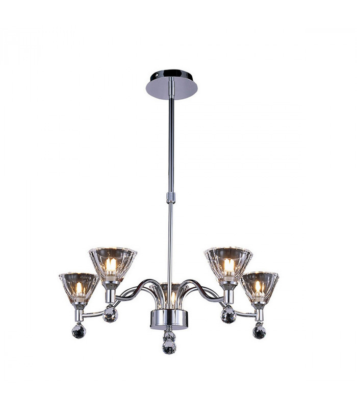 Clearance - Neptune Pendant Round 5 Light G9 Polished Chrome-1