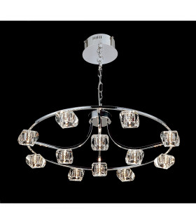 Clearance - Polana Pendant Round 12 Light G4 Polished Chrome NOT LED/CFL Compatible-2
