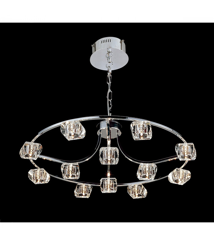 Clearance - Polana Pendant Round 12 Light G4 Polished Chrome NOT LED/CFL Compatible-2