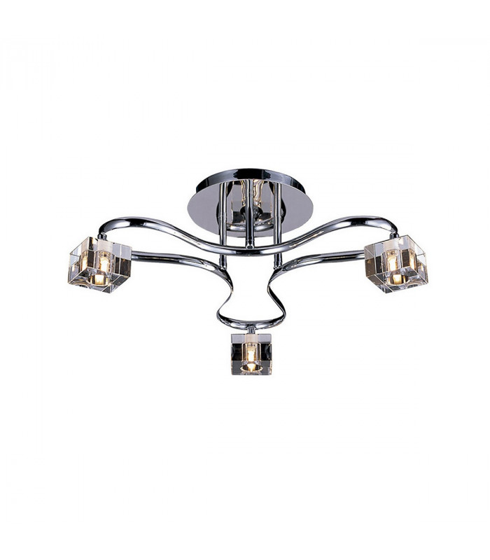 Clearance - Sisco Semi Flush Round 3 Light G9 Polished Chrome-1