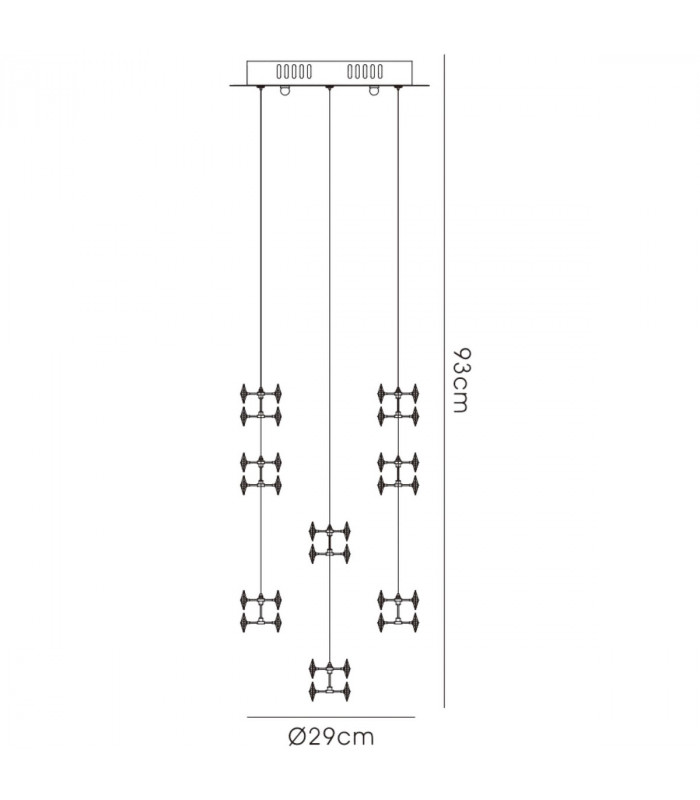 Clearance - Nico Pendant 9 Light G4 Polished Chrome/Crystal NOT LED/CFL Compatible-3