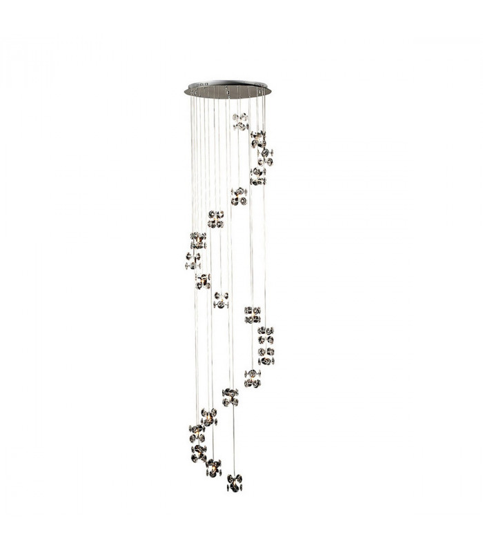 Clearance - Nico Pendant 20 Light G4 Polished Chrome/Crystal-1