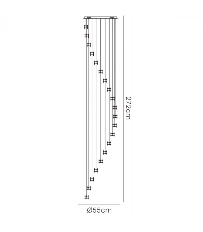 Clearance - Nico Pendant 20 Light G4 Polished Chrome/Crystal-4