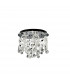 Clearance - Class Flush Ceiling Round 10 Light G4 Polished Chrome/White Glass/Crystal NOT LED/CFL Compatible-1