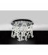 Clearance - Class Flush Ceiling Round 10 Light G4 Polished Chrome/White Glass/Crystal NOT LED/CFL Compatible-2