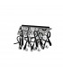 Clearance - Class Flush Ceiling Square 10 Light G4 Polished Chrome/Black Glass/Crystal-1