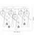 Clearance - Class Flush Ceiling Square 10 Light G4 Polished Chrome/Black Glass/Crystal-6