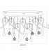 Clearance - Class Flush Ceiling Round 20 Light G4 Polished Chrome/Black Glass/Crystal-6