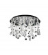 Clearance - Class Flush Ceiling Round 20 Light G4 Polished Chrome/White Glass/Crystal NOT LED/CFL Compatible-1