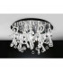 Clearance - Class Flush Ceiling Round 20 Light G4 Polished Chrome/White Glass/Crystal NOT LED/CFL Compatible-2