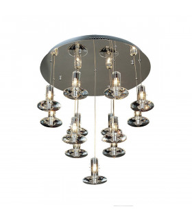 Clearance - Troy Pendant Round 13 Light G4 Polished Chrome/Crystal NOT LED/CFL Compatible-1