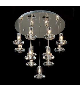 Clearance - Troy Pendant Round 13 Light G4 Polished Chrome/Crystal NOT LED/CFL Compatible-2