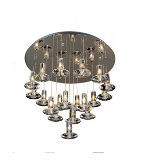 Clearance - Troy Pendant Round 19 Light G4 Polished Chrome/Crystal NOT LED/CFL Compatible-1