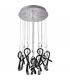 Clearance - Class Pendant Round 10 Light G4 Polished Chrome/Black Glass/Crystal NOT LED/CFL Compatible-1