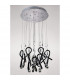 Clearance - Class Pendant Round 10 Light G4 Polished Chrome/Black Glass/Crystal NOT LED/CFL Compatible-2