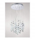 Clearance - Class Pendant Round 10 Light G4 Polished Chrome/White Glass/Crystal NOT LED/CFL Compatible-2