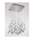 Clearance - Class Pendant Square 10 Light G4 Polished Chrome/White Glass/Crystal NOT LED/CFL Compatible-2