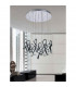 Clearance - Class Pendant Square 10 Light G4 Polished Chrome/White Glass/Crystal NOT LED/CFL Compatible-4