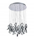 Clearance - Class Pendant Round 20 Light G4 Polished Chrome/Black Glass/Crystal NOT LED/CFL Compatible-1