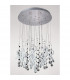Clearance - Class Pendant Round 20 Light G4 Polished Chrome/White Glass/Crystal NOT LED/CFL Compatible-2