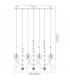 Clearance - Class Pendant Square 20 Light G4 Polished Chrome/Black Glass/Crystal NOT LED/CFL Compatible-6