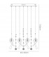 Clearance - Class Pendant Square 20 Light G4 Polished Chrome/White Glass/Crystal NOT LED/CFL Compatible-5
