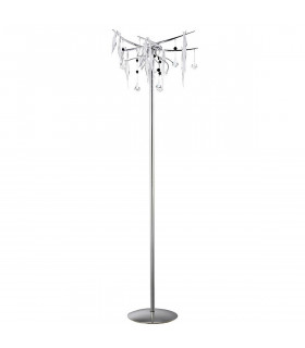 Clearance - Cygnet Floor Lamp 6 Light G4 Polished Chrome/White Glass/Crystal NOT LED/CFL Compatible Item Weight: 15kg-1