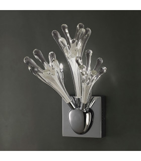 Clearance - Love Wall Lamp 3 Light G4 Polished Chrome/White Glass NOT LED/CFL Compatible-2