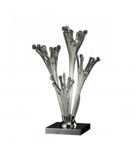 Clearance - Love Table Lamp 3 Light G4 Polished Chrome/White Glass NOT LED/CFL Compatible-1
