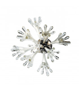 Clearance - Love Ceiling/Wall Lamp 6 Light G4 Polished Chrome/White Glass NOT LED/CFL Compatible-1