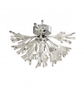 Clearance - Love Ceiling Small 9 Light G4 Polished Chrome/White Glass NOT LED/CFL Compatible-1