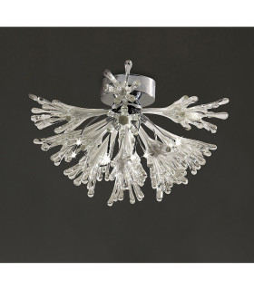 Clearance - Love Ceiling Small 9 Light G4 Polished Chrome/White Glass NOT LED/CFL Compatible-2
