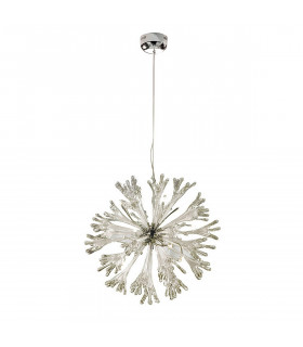 Clearance - Love Pendant Large 11 Light G4 Polished Chrome/White Glass NOT LED/CFL Compatible Item Weight: 19kg-1