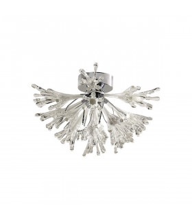 Clearance - Love Ceiling Large 9 Light G4 Polished Chrome/White Glass NOT LED/CFL Compatible-1