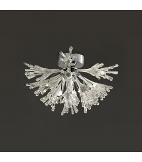 Clearance - Love Ceiling Large 9 Light G4 Polished Chrome/White Glass NOT LED/CFL Compatible-2