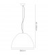 Clearance - Domo Pendant 3 Light E27 Polished Chrome/Red Fabric Shade-4