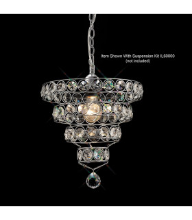 Clearance - Kudo Crystal Ring Non-Electric SHADE ONLY Polished Chrome/Crystal-2