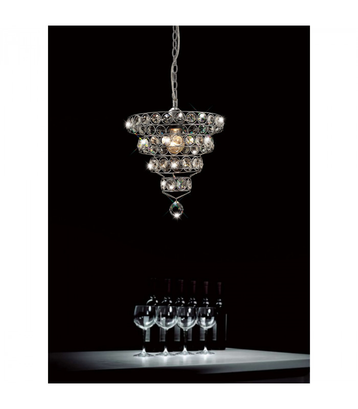 Clearance - Kudo Crystal Ring Non-Electric SHADE ONLY Polished Chrome/Crystal-3