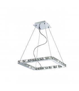 Clearance - Galaxy Pendant Square Small 24W LED 6000K Polished Chrome/Crystal-1