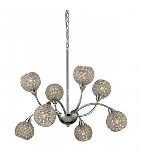 Clearance - Escado Pendant 8 Light E14 Polished Chrome/Crystal-1