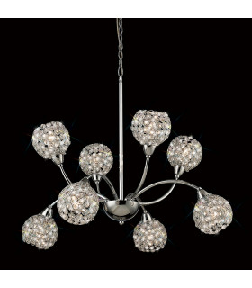 Clearance - Escado Pendant 8 Light E14 Polished Chrome/Crystal-2