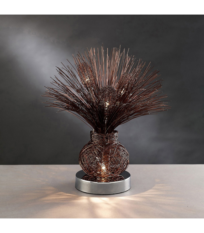 Clearance - (DH) Lenore Table Lamp 4 Light G4 Brown/Polished Polished Chrome NOT LED/CFL Compatible-2
